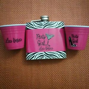 Flask and shot glass set